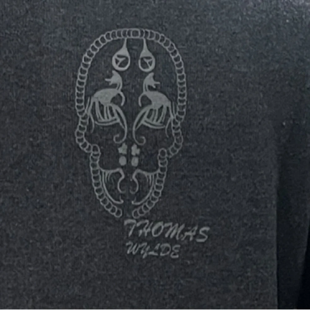 Thomas Wylde Skull Print Sweater Mini Dress SZ M Grey